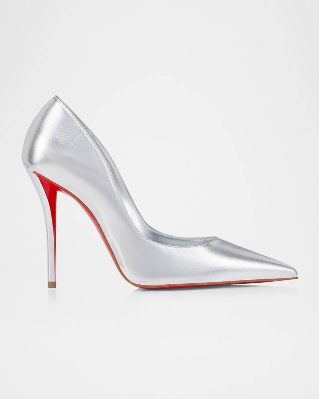 Miss Z Metallic Leather Red Sole Pumps